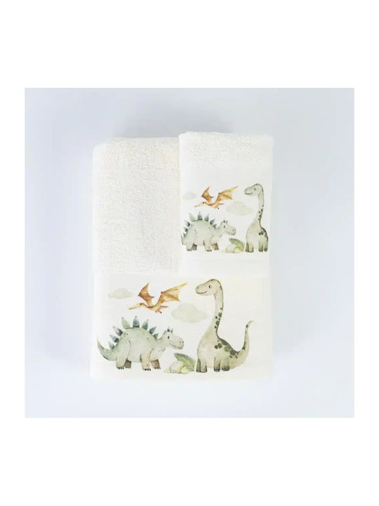 Borea Borea Set Babyhandtücher 2 Stück Ecru 30x50cm