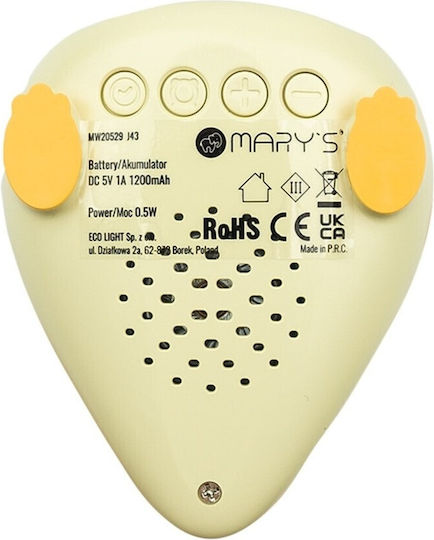 Mary's Desktop Clock Yellow