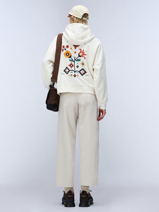 H W Long Women's Hooded Sweatshirt White Whisper