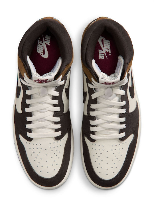 Air  1 Retro High OG "Love Letter" Мъжки Високи Shadow Brown / Light British Tan / Team Red