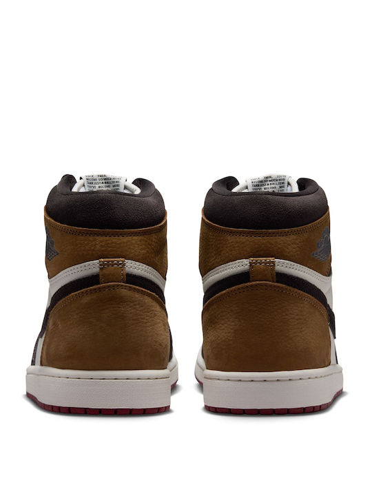 Air  1 Retro High OG "Love Letter" Мъжки Високи Shadow Brown / Light British Tan / Team Red