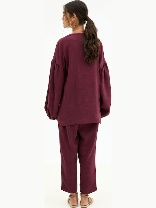 Burgundy Blouse