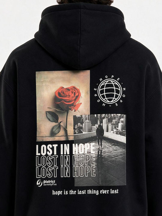 Sweatshirt With Hood Black