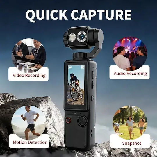 Andowl OZCT Q8 Action Camera 4K Ultra HD and Wi-Fi Black