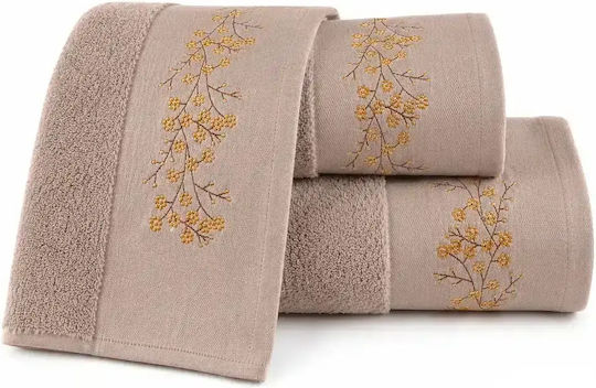 Borea Комплект Хавлиени Кърпи 3 Бр Mimosa Екрю
