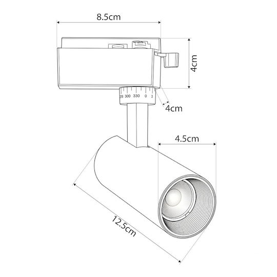 GloboStar Lugano LED Corp De Iluminat Liniar De Tavan 10W Alb Natural IP20 L8.5xÎ18cm