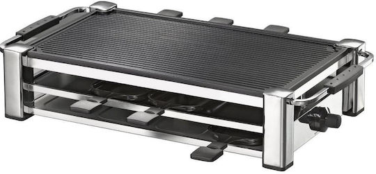 Rommelsbacher Tabletop Electric Grill Raclette Ribbed Plate 1500W with Adjustable Thermostat