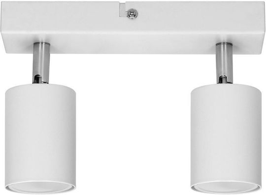 Orno Double Spot with Socket GU10 in White Color