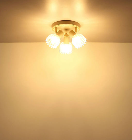 Globo Lighting Тройно Спот с Цокъл E14 в Бежов Цвят