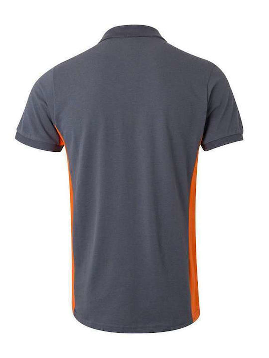 Velilla Work Polo Shirt Gray Gray - Orange