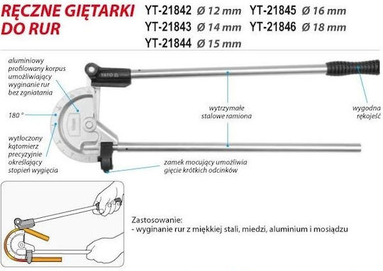 Yato Presă de Strângere Manuală pentru Țevi