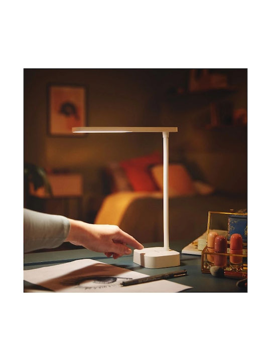 Philips Tilpa Επαναφορτιζόμενο LED Φωτιστικό Γραφείου Αναδιπλούμενο σε Λευκό Χρώμα