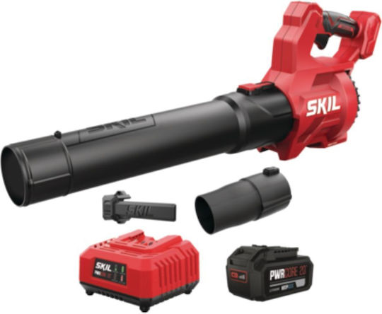 Skil 0331 CA & Handheld Leaf Blower 20V with 1 Battery 4Ah & Maximum Air Speed 715km/h
