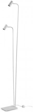 Ideal Lux Ginger Floor Lamp H211.5xW18cm. with Socket for Bulb GU10 White