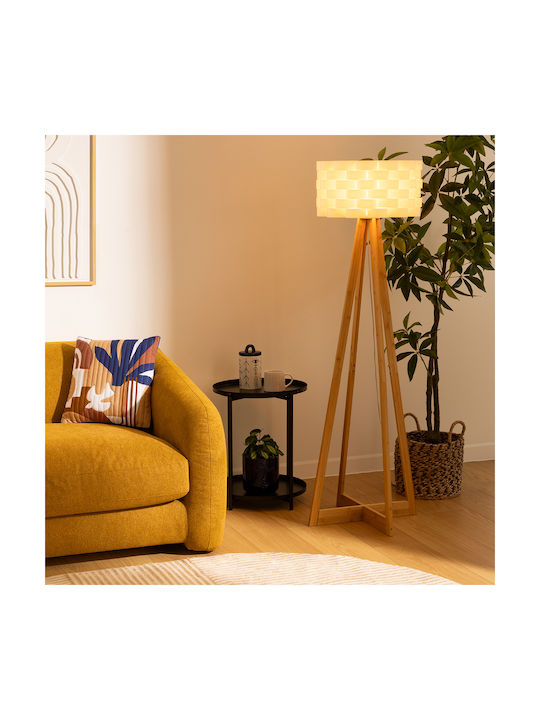 Moki Floor Lamp H150xW50cm. with Socket for Bulb E27 White