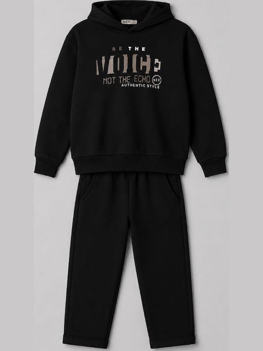 Kids Sweatpants Set Black 2 Pieces
