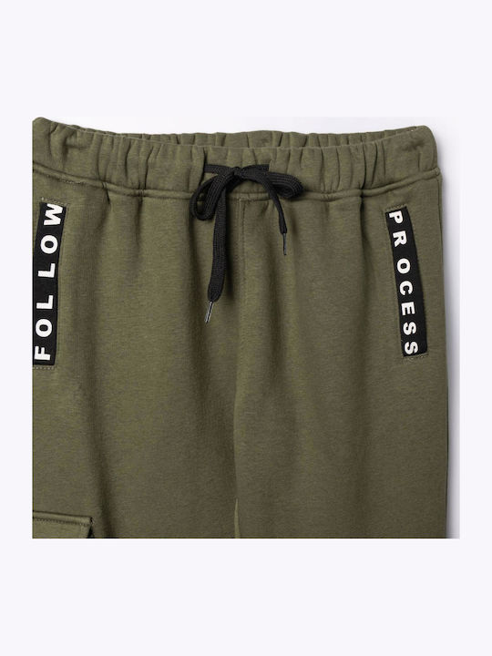 Kids Tracksuit Set With Top Black Khaki 2 Pieces