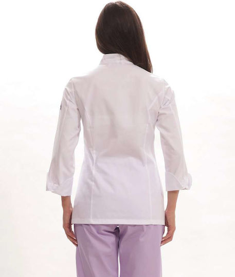 The Uniform Company Σακάκι Σεφ Γυναικείο Λευκό με Μακρύ Μανίκι