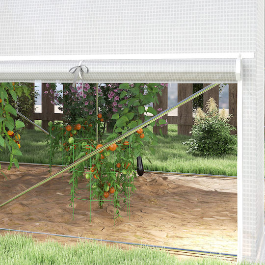 Outsunny 84H-217V00WT Gewächshaus Typ Haus 3x2x2m