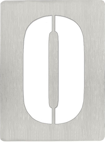 Metalor Hausnummer 0 in Weiß Farbe 8cm 123-PR00