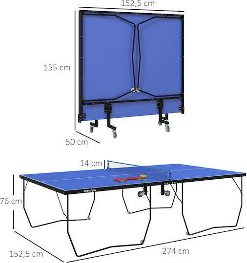 Sportnow Πτυσσόμενo Τραπέζι Ping Pong