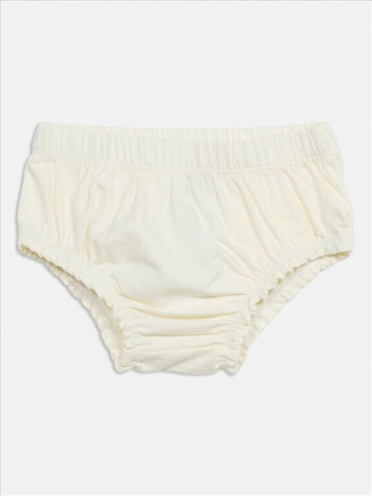 Mädchenkleid Langärmelig Set aus 2 Mit Slip Weiß
