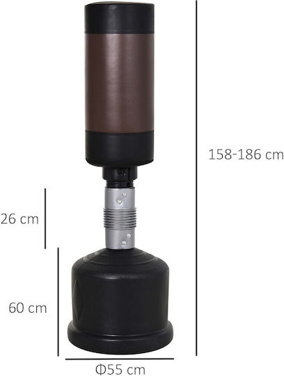 HomCom Synthetischer Boxsack mit Höhe 80cm Schwarz