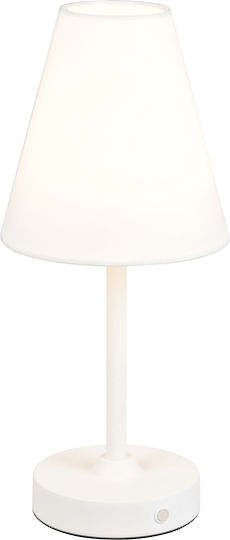 Trio Lighting Metal Table Lamp LED with White Shade and Base