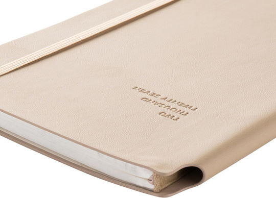 Type Center Weekly Agenda A5 2027 Beige Leather 14x20.5cm (with Personalization)
