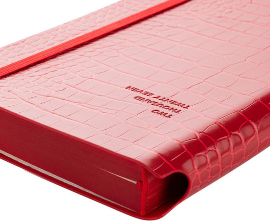 Type Center Ημερήσια Ατζέντα A5 2027 Κόκκινη Δερμάτινη 14x20.5εκ. (με Προσωποποίηση)