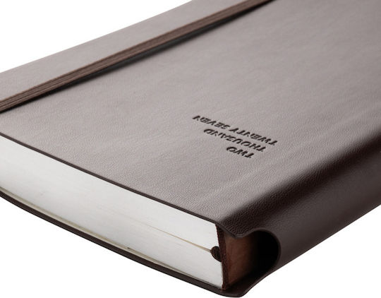 Type Center Daily Agenda A5 2027 Brown Leather 14x20.5cm (with Personalization)