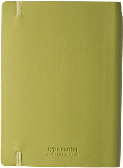 Type Center Daily Agenda A5 2027 Green Leather 14x20.5cm with Personalization