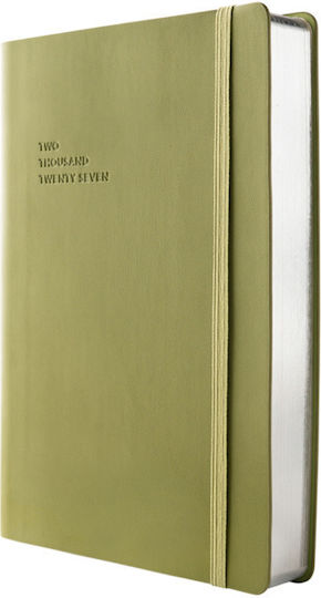 Type Center Daily Agenda A5 2027 Green Leather 14x20.5cm with Personalization
