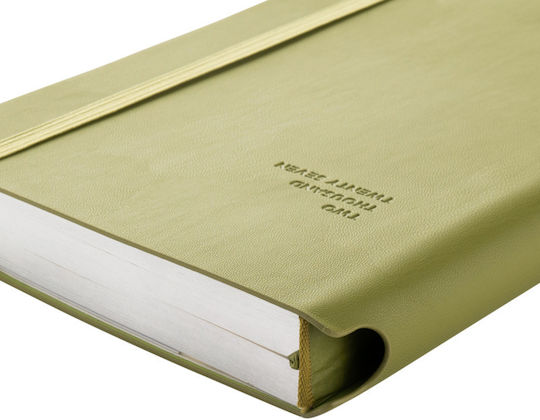 Type Center Daily Agenda A5 2027 Green Leather 14x20.5cm with Personalization