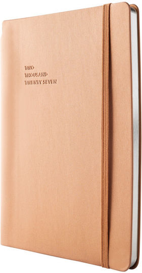 Type Center Εβδομαδιαία Ατζέντα A5 2027 Ασημί Δερμάτινη 14x20.5εκ. (με Προσωποποίηση)