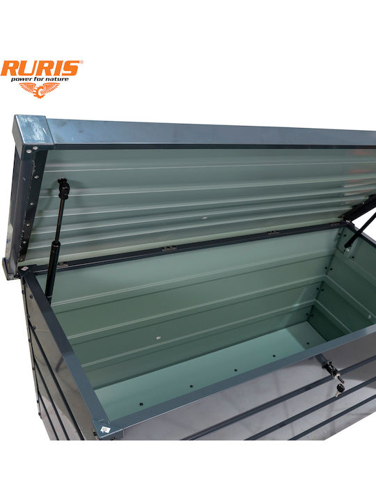 Ruris Smartyd 130m – Waterproof Garden Storage Box Galvanised Steel 400l 80 Kg Bench Anthracite
