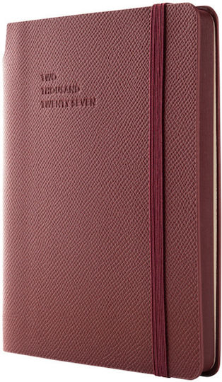 Type Center Εβδομαδιαία Ατζέντα A6 2027 Μπορντό Δερμάτινη 10.5x14.8εκ. (με Προσωποποίηση)