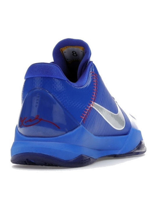 Kobe 5 Protro "Dodgers" Ниски Баскетболни Обувки Rush Blue / Wolf Grey / Comet Red