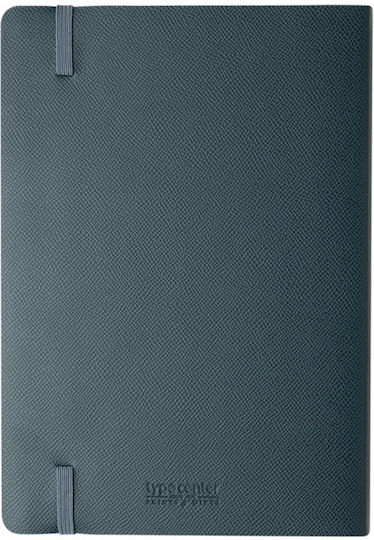 Type Center Daily Agenda B5 2027 Petrol Blue Leather 5x23.4cm with Personalization