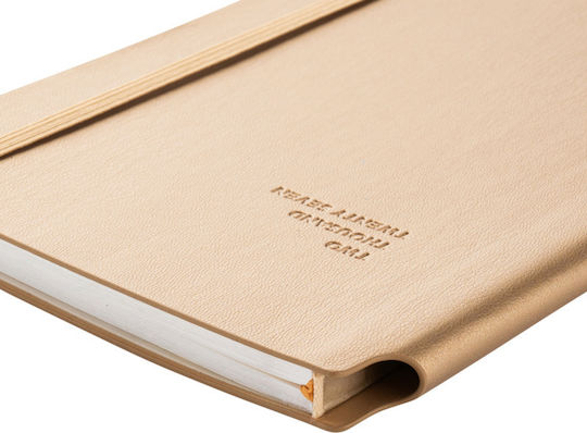Type Center Weekly Agenda A5 2027 Gold Leather 14x20.5cm (with Personalization)