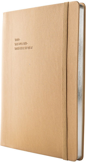 Type Center Weekly Agenda A5 2027 Gold Leather 14x20.5cm (with Personalization)