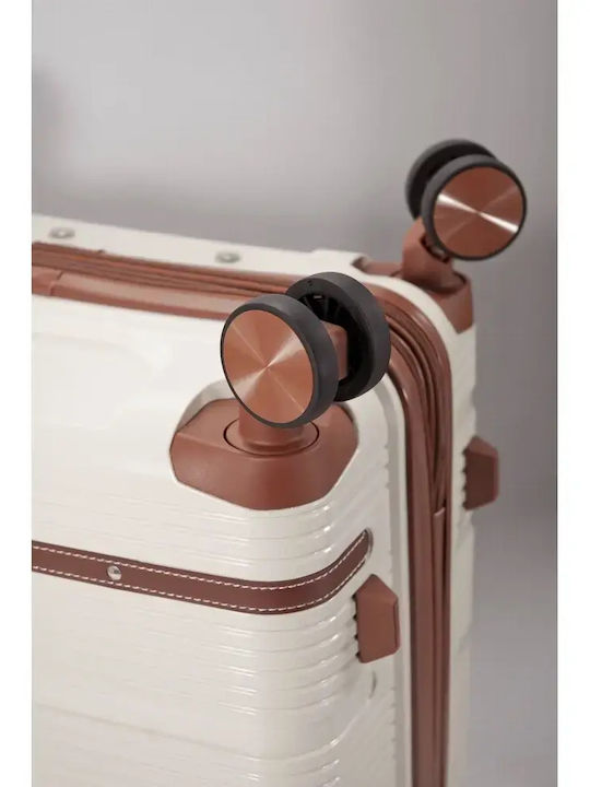 Benzi Medium Hard Beige Suitcase 65cm Height