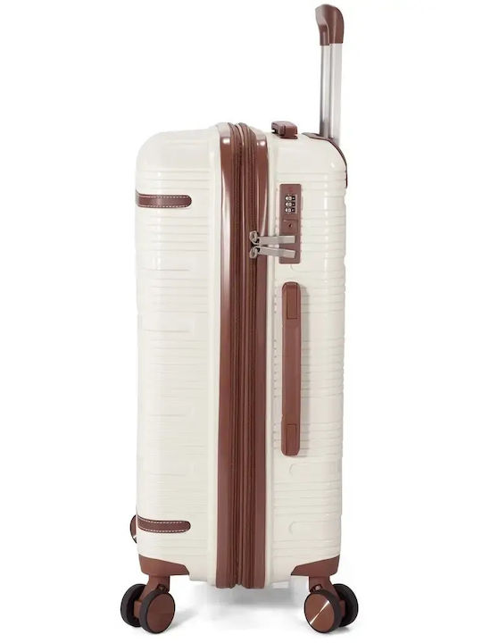 Benzi Medium Hard Beige Suitcase 65cm Height