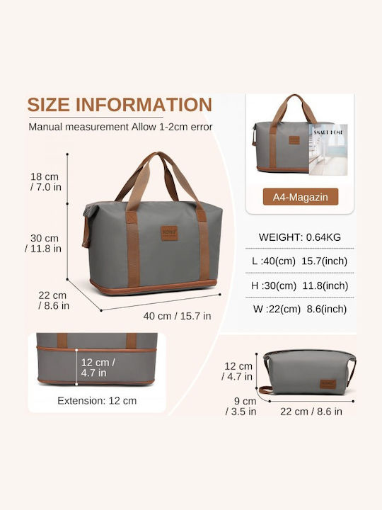 Miss Lulu Βαλίτσες Ταξιδιού Σκληρές Grey And Brown