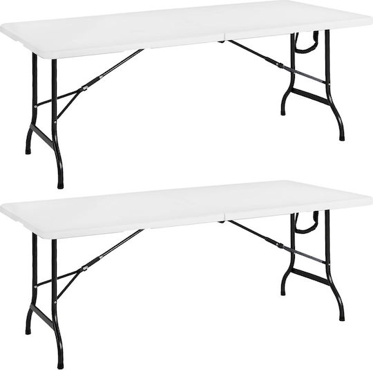 Masă Pliabilă 183x75x73 Albă