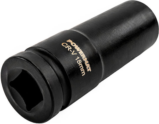 Powermat Καρυδάκια Αέρος Μακριά με Καρέ Υποδοχής 1/2", HEX Σετ 15τμχ
