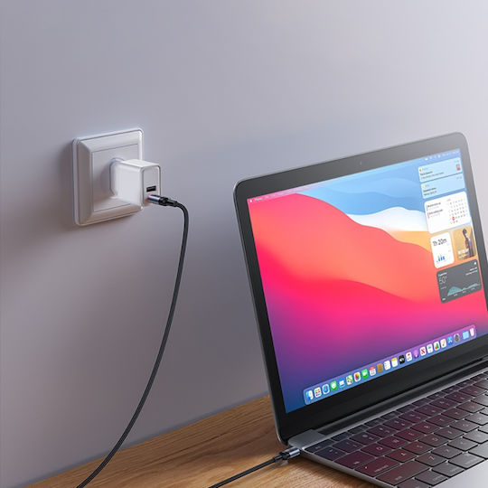Yesido Geflochtenes Kabel USB-C männlich - USB-C 60W PD Schwarz 2m