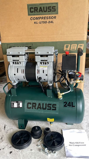 Ehome Single-Phase Air Compressor with Power 1hp and Air Chamber 24lt