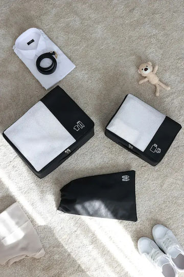 SteweHome Organizer Case Black 3 Pieces