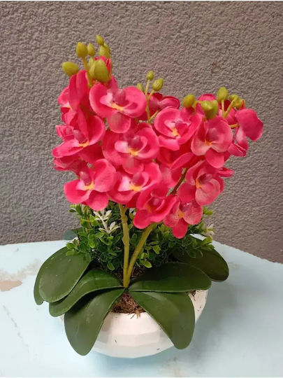 Stewehome Kleines Set Aus 6 Stück Weiße Luxuriöse Künstliche Orchidee Topfpflanze